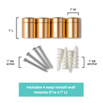 Double Panel Acrylic Floating Wall Frames - CHOOSE YOUR SIZE (Silver/Gold)