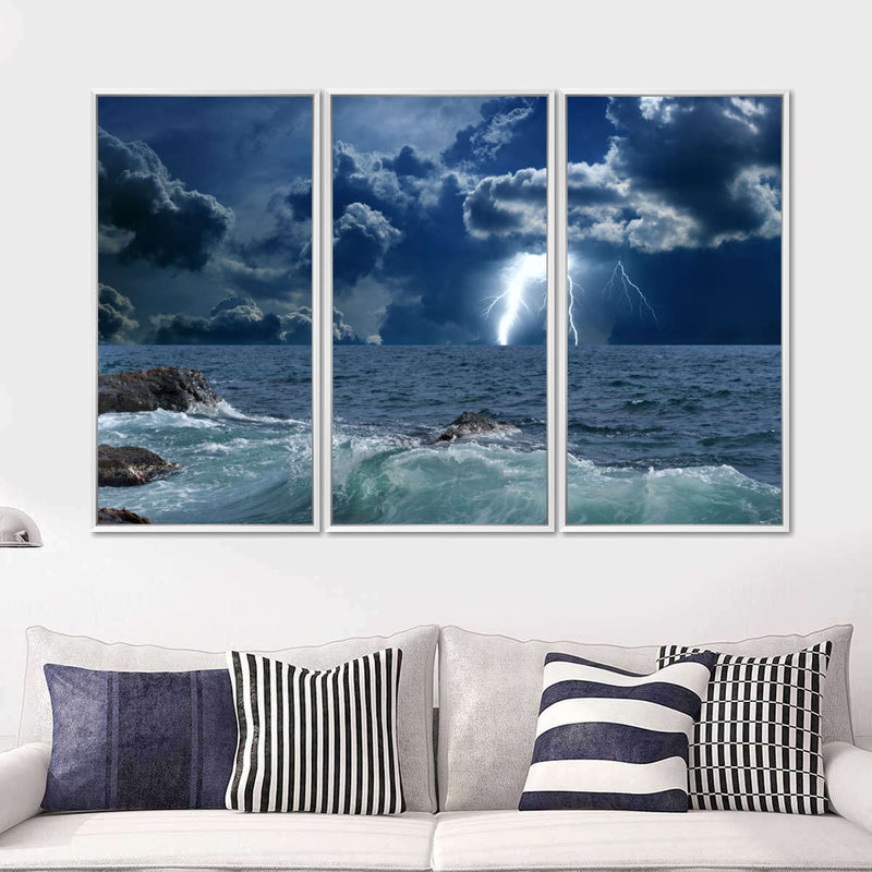 Ocean Storm Bolt Wall Art