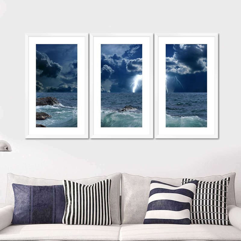 Ocean Storm Bolt Wall Art