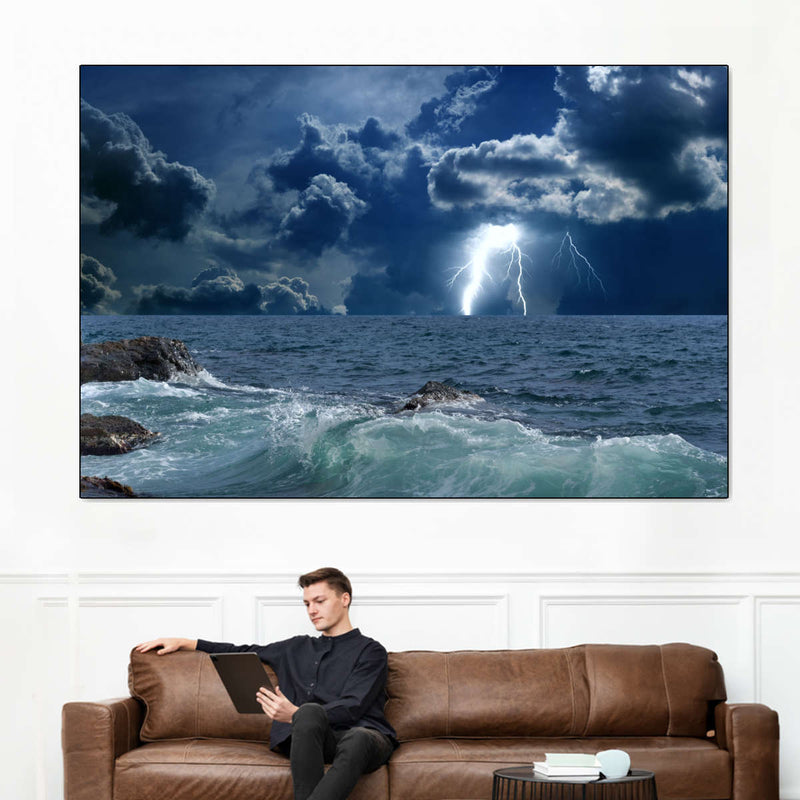 Ocean Storm Bolt Wall Art