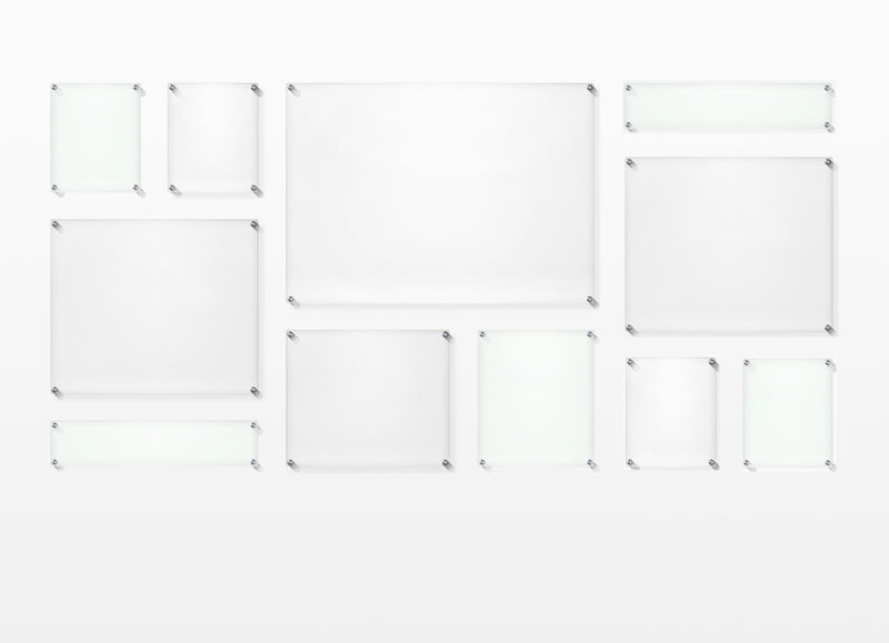 Mondrian 85" Double Panel Wallscape (Choose Your Color or Clear)