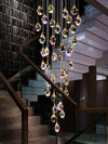 MIRODEMI® Luxury diamond crystal chandelier for staircase, living space, stairwell