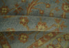 4.10x7.9 Silver, Rust and Beige Traditional Floral Hand Tufted Wool Area Rug