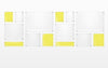 Mondrian 121" Double Panel Wallscape (Choose Your Color or Clear)