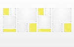 Mondrian 121" Double Panel Wallscape (Choose Your Color or Clear)