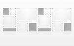 Mondrian 121" Double Panel Wallscape (Choose Your Color or Clear)