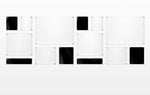 Mondrian 121" Double Panel Wallscape (Choose Your Color or Clear)