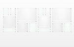 Mondrian 121" Double Panel Wallscape (Choose Your Color or Clear)