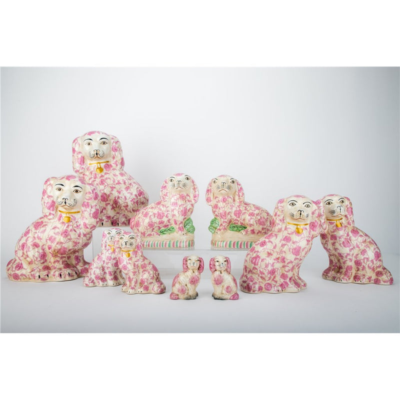 Staffordshire Dog Pink Florets Small 41339