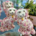 Staffordshire Dog Pink Florets Small 41339