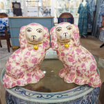 Staffordshire Dog Pink Florets 41340