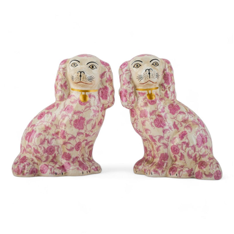 Staffordshire Dog Pink Florets 41340