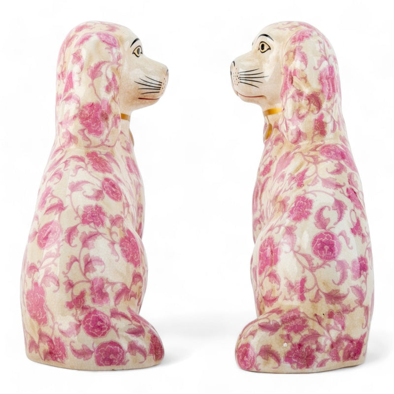 Staffordshire Dog Pink Florets 41340