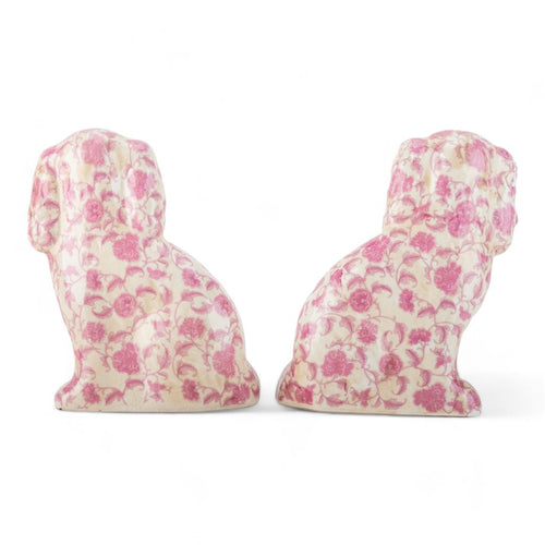 Staffordshire Dog Pink Florets 41340