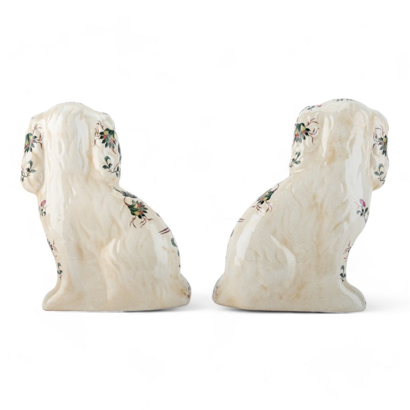 Staffordshire Dogs- Rose Medallion Pair L348