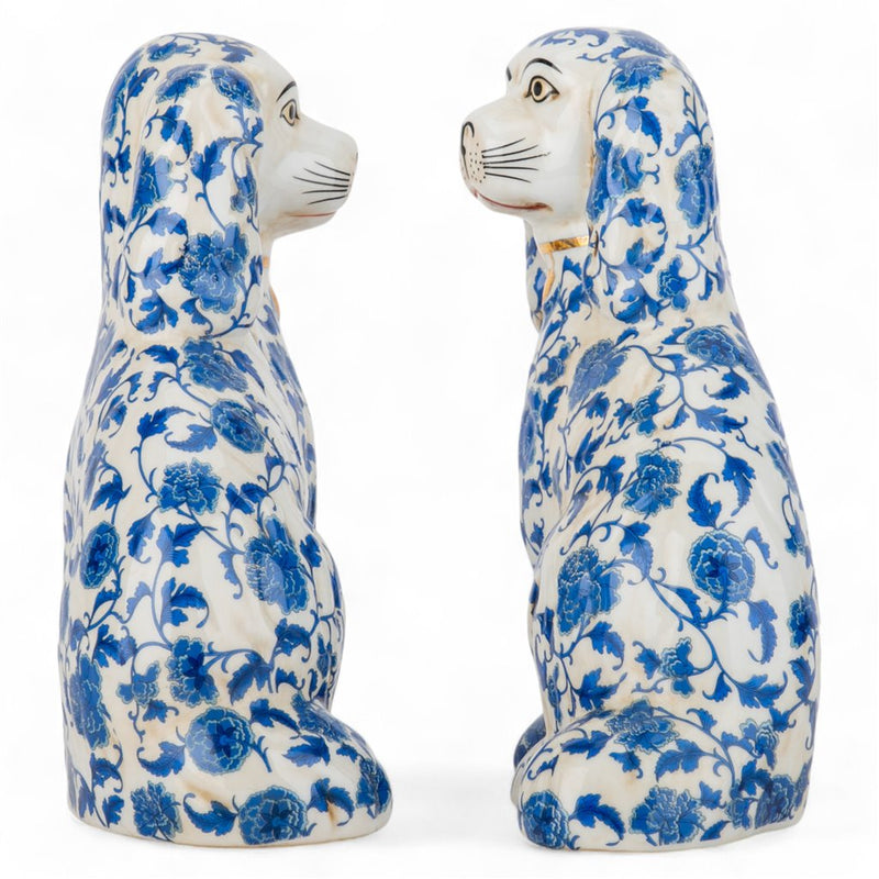 Staffordshire Dog Blue Florets 41381