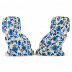 Staffordshire Dog Blue Florets Small 41382