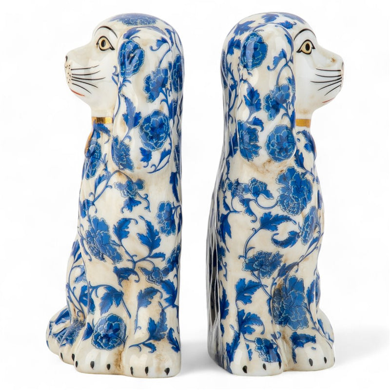 Staffordshire Dog Blue Florets Small 41382