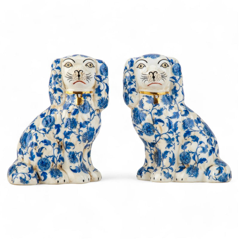 Staffordshire Dog Blue Florets Small 41382