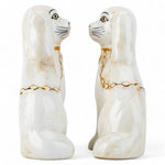 Staffordshire Small Dogs with Gold Chain