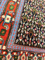 Vintage Persian Senneh Runner Rug - 2'8" x 9'8" - Handwoven Wool, Circa 1960-1980