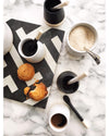 SALE Casa Cubista Matte Black Creamer and Spoon