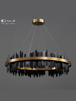 MIRODEMI® Modern Creative Circular Chandelier for Living Room, Dining Room