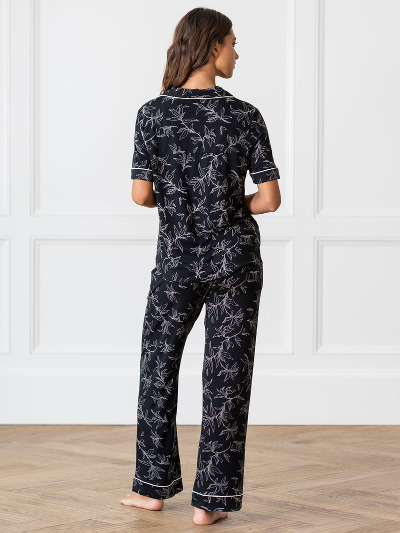 Women's Stretch-Knit Short Sleeve & Pant Bamboo Pajama Set