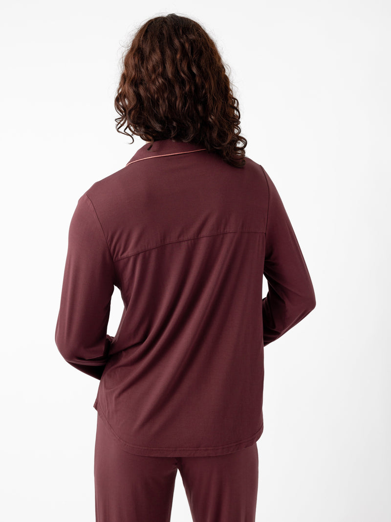Women's Stretch-Knit Long Sleeve Bamboo Pajama Set