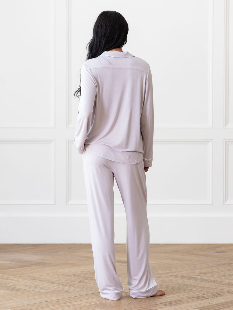 Women's Stretch-Knit Long Sleeve Bamboo Pajama Set