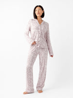 Women's Stretch-Knit Long Sleeve Bamboo Pajama Set