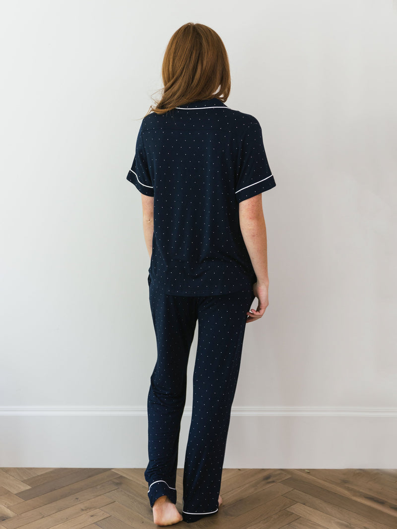 Women's Stretch-Knit Short Sleeve & Pant Bamboo Pajama Set