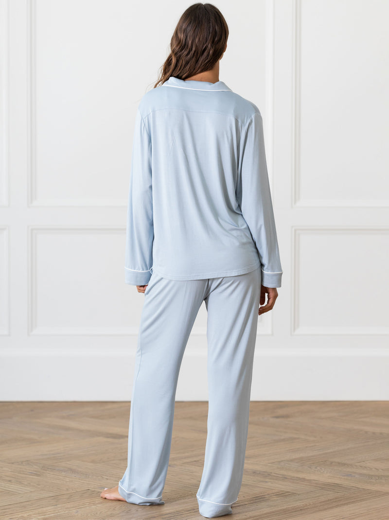 Women's Stretch-Knit Long Sleeve Bamboo Pajama Set