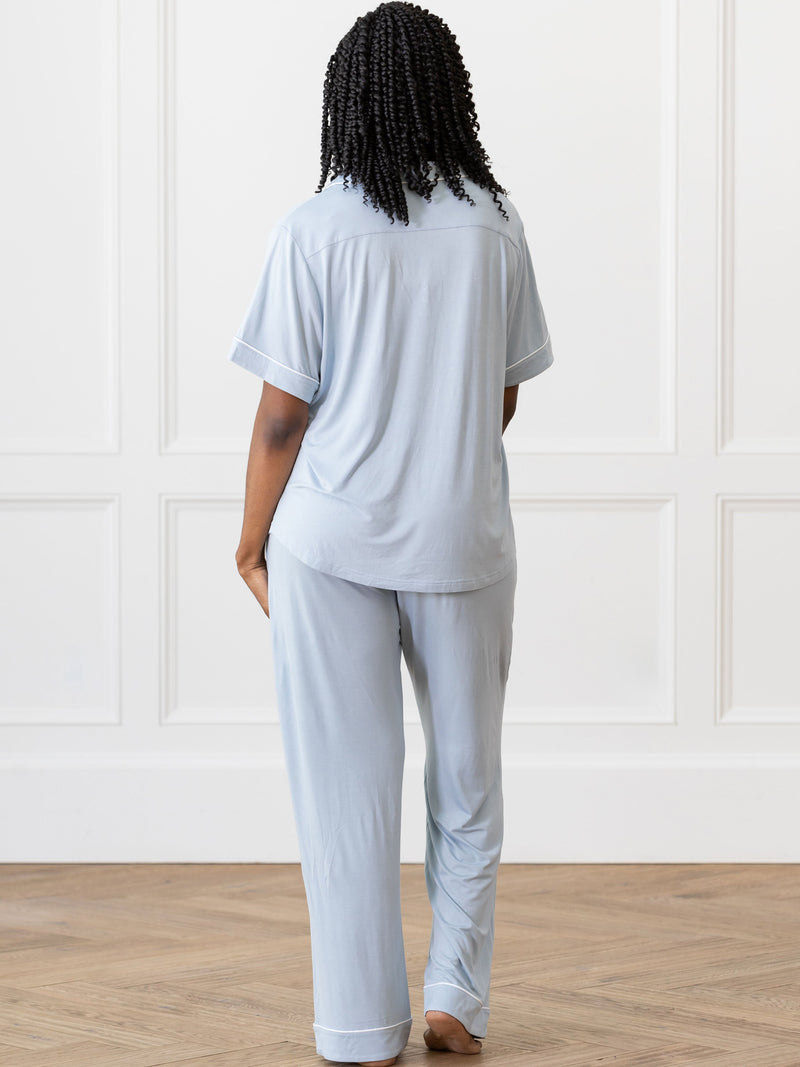Women's Stretch-Knit Short Sleeve & Pant Bamboo Pajama Set