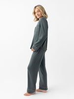 Women's Stretch-Knit Long Sleeve Bamboo Pajama Set