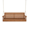 Amish Casual 5 Foot Roll Back Porch Swing in Oak Stain