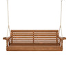 Amish Casual 5 Foot Roll Back Porch Swing in Oak Stain