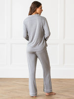 Women's Stretch-Knit Long Sleeve Bamboo Pajama Set