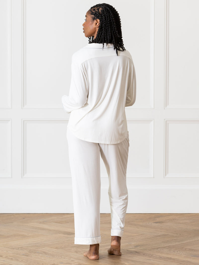 Women's Stretch-Knit Long Sleeve Bamboo Pajama Set