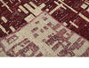 4x6 Hand Knotted Camel and Maroon Modern Abstract Contemporary Recycled Silk Area Rug | OP64