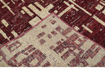 4x6 Hand Knotted Camel and Maroon Modern Abstract Contemporary Recycled Silk Area Rug | OP64