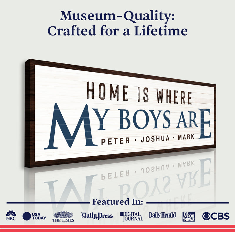Home Is Where My Boys Are Sign III