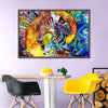 Stained Glass Abstract Figure Wall Art