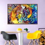 Stained Glass Abstract Figure Wall Art