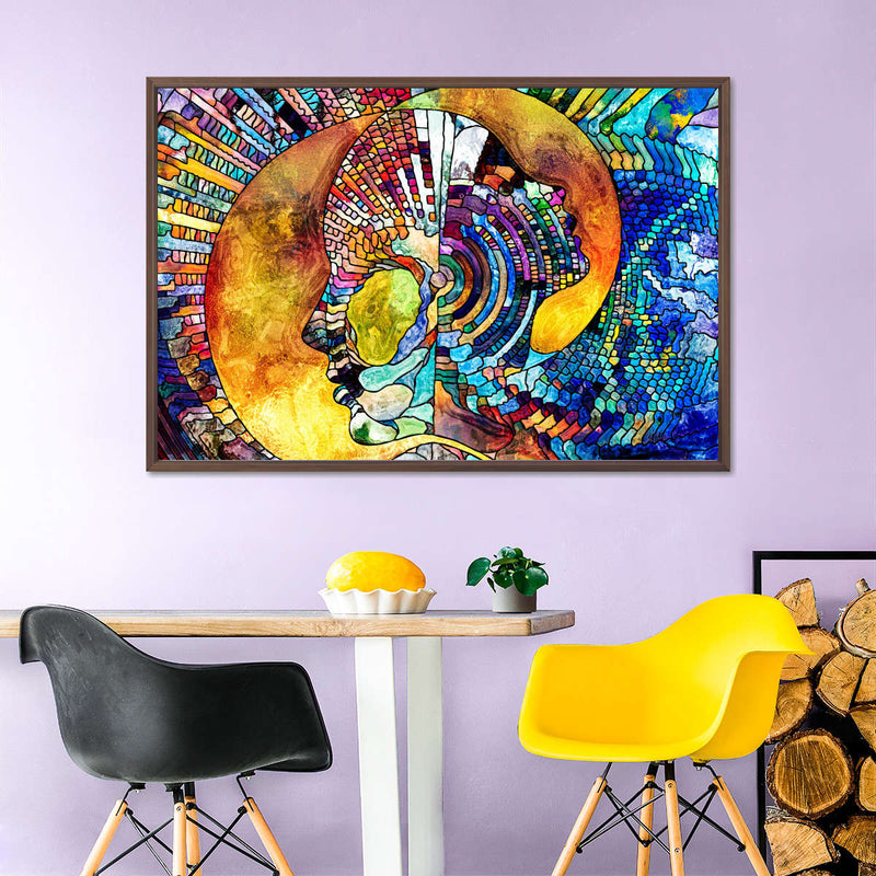 Stained Glass Abstract Figure Wall Art