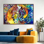 Stained Glass Abstract Figure Wall Art