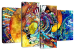 Stained Glass Abstract Figure Wall Art