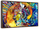 Stained Glass Abstract Figure Wall Art