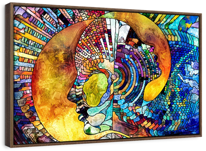 Stained Glass Abstract Figure Wall Art