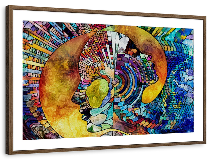 Stained Glass Abstract Figure Wall Art